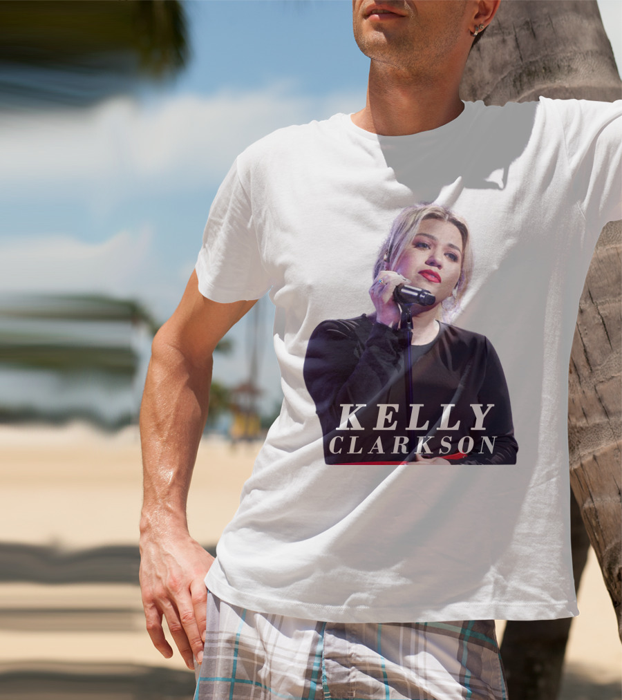 KELLY CLARKSON Concert Performance Microphone Stage T-Shirt
