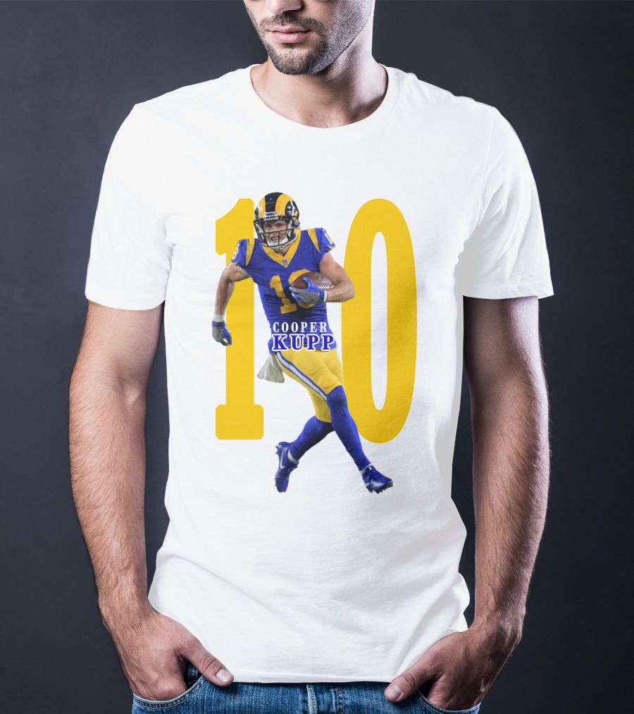 Cooper Kupp NFL Number 10 Action Rams Football T-Shirt