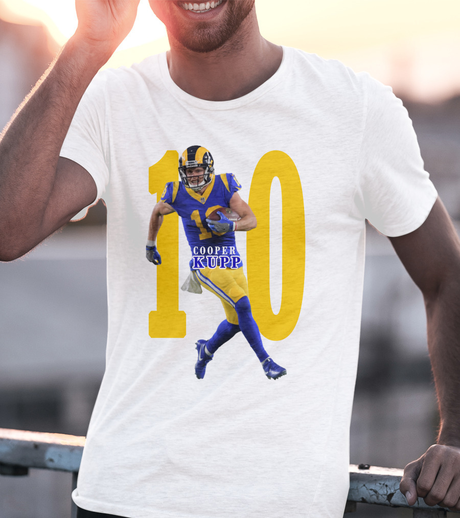 Cooper Kupp NFL Number 10 Action Rams Football T-Shirt