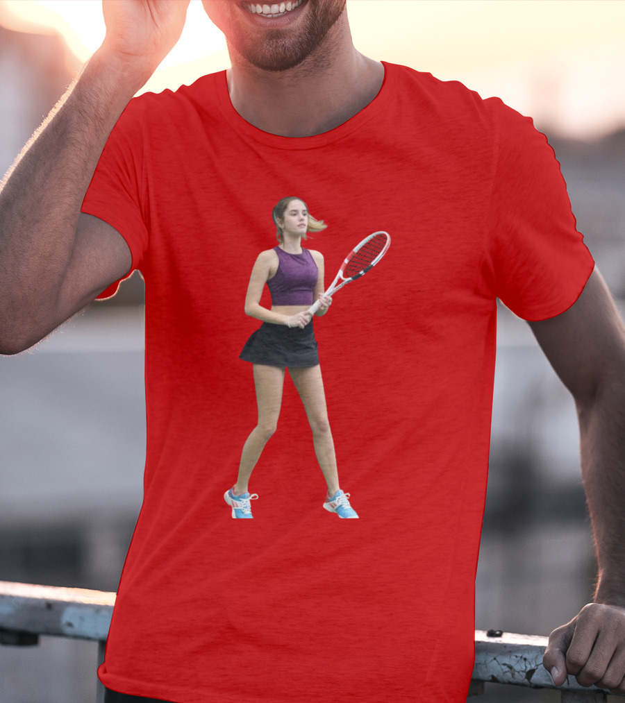 Mackenzie Raine Tennis Player With Racket T-Shirt