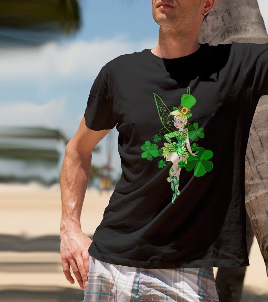 TKB Patrick's Day Fairy In Clover And Green Hat Attire T-Shirt
