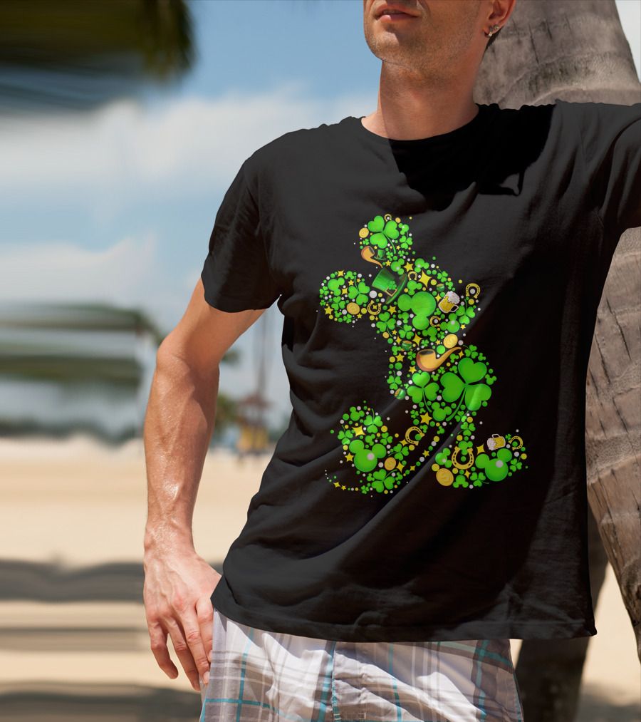 Clover MK Mickey Mouse St. Patrick's Day Lucky Icon Assembly T-Shirt