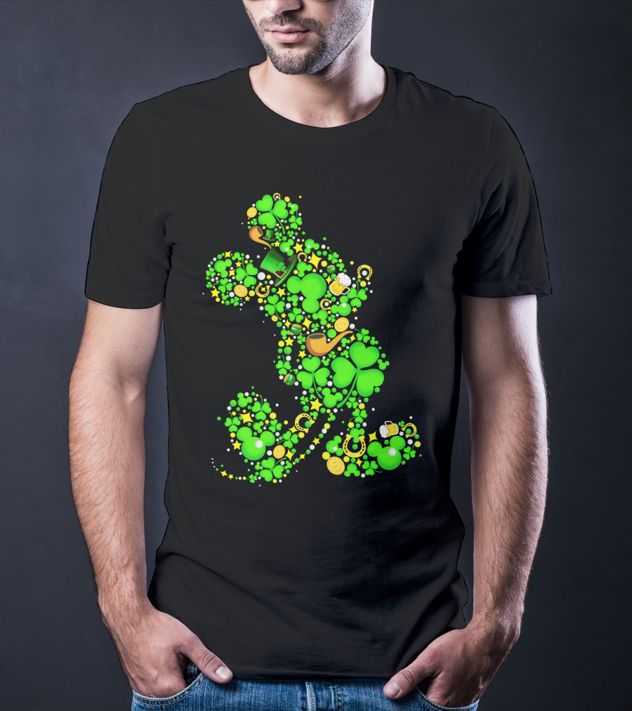 Clover MK Mickey Mouse St. Patrick's Day Lucky Icon Assembly T-Shirt