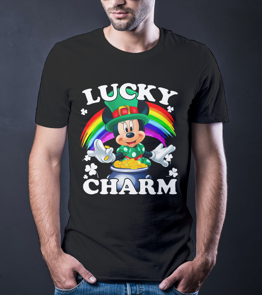 Lucky Charm Rainbow Mickey Pot Of Gold T-Shirt