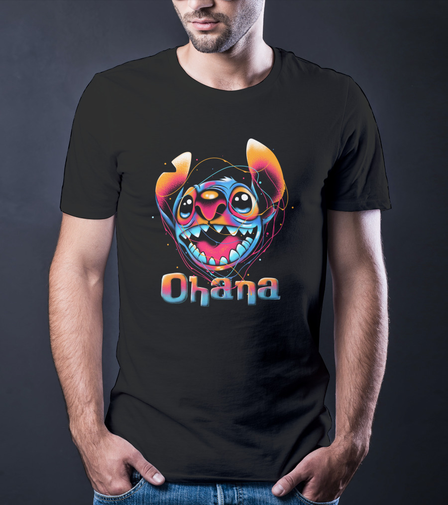 Stitch Ohana Colorful T-Shirt