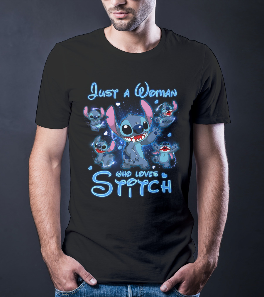 Just A Woman Who Loves Stitch T-Shirt