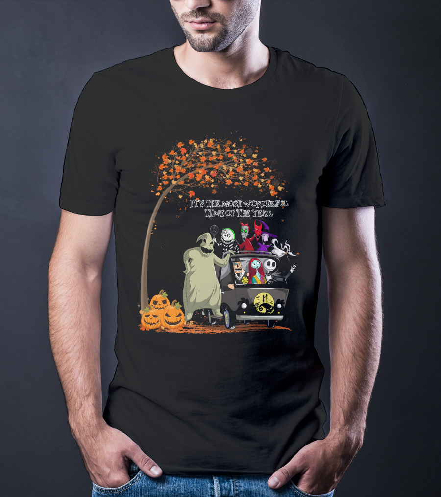 It's The Most Wonderful Time Of The Year Halloween Tree And Pumpkins T-Shirt