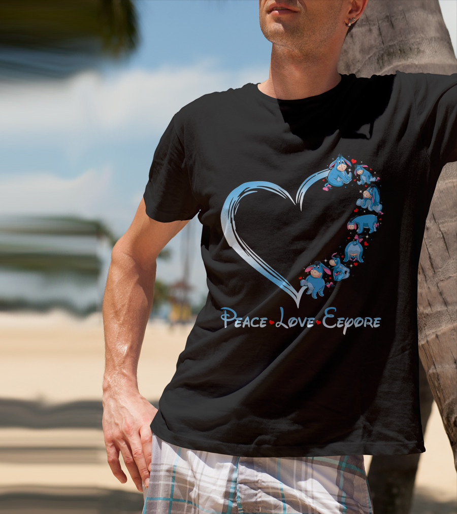 Peace Love Eeyore Heart T-Shirt