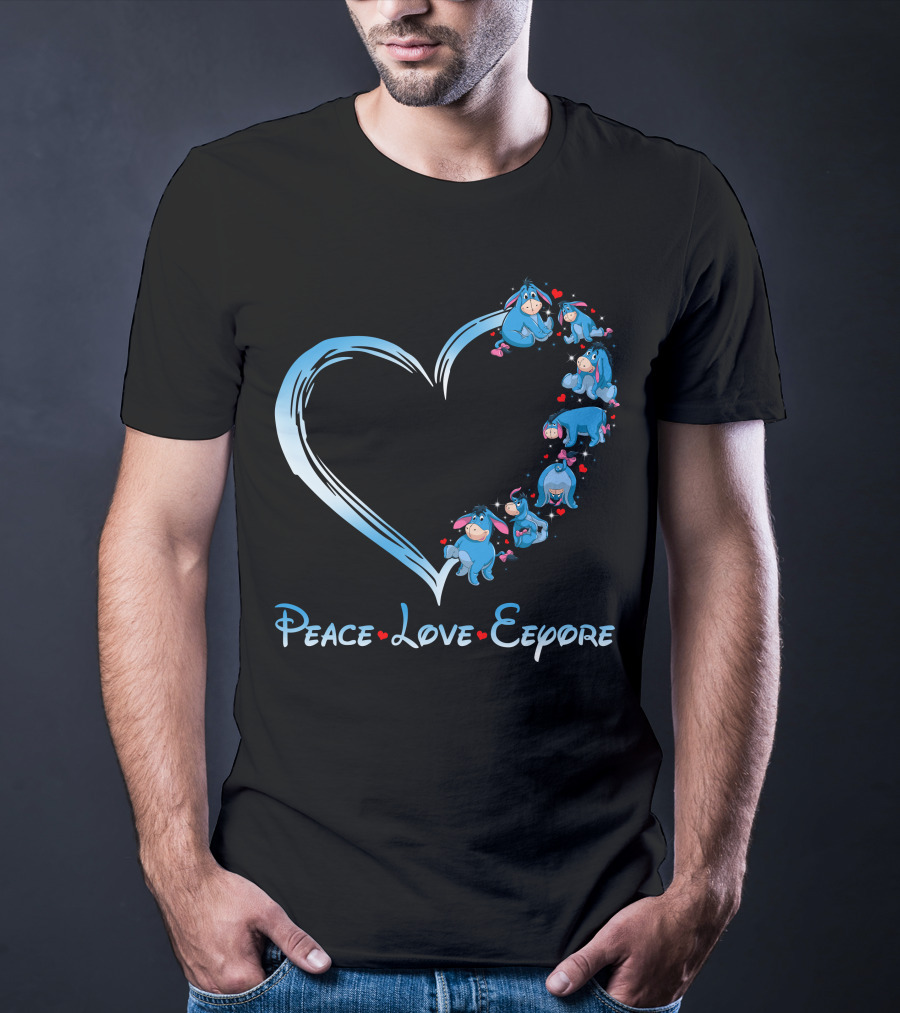 Peace Love Eeyore Heart T-Shirt