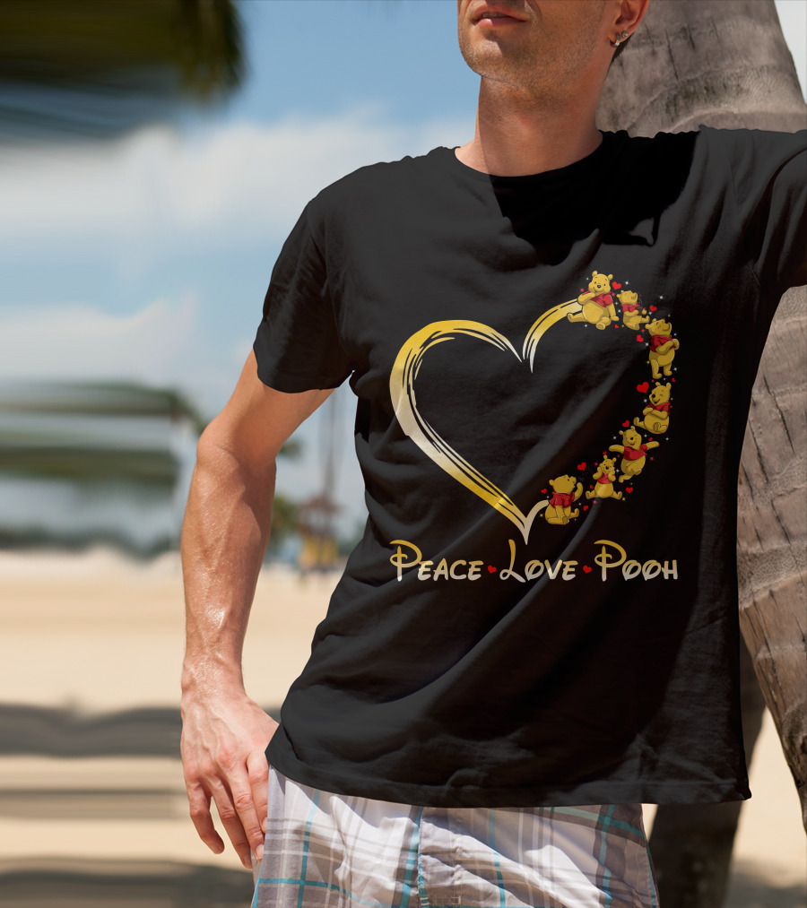 Peace Love Pooh Heart T-Shirt