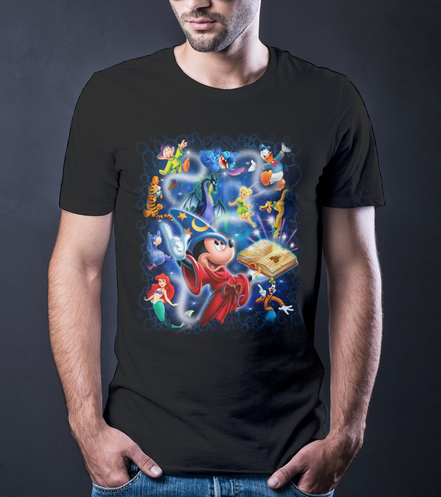 Fantasia Magic Adventure Mickey Sorcerer's Apprentice Disney Characters T-Shirt
