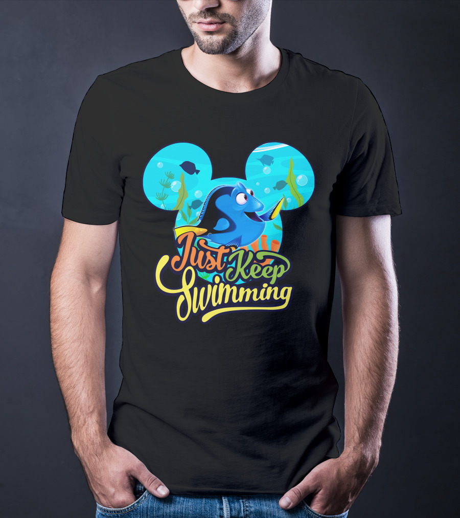 Just Keep Swimming Mickey Mouse Ears Dory T-Shirt
