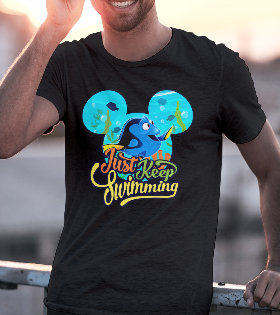 Just Keep Swimming Mickey Mouse Ears Dory T-Shirt