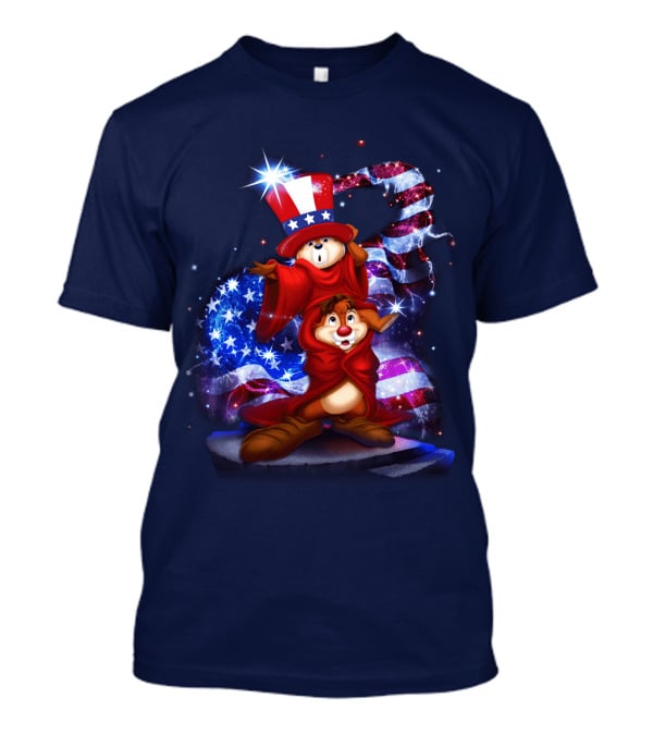 Chip 'n' Dale USA Patriotic Magic Hat T-Shirt