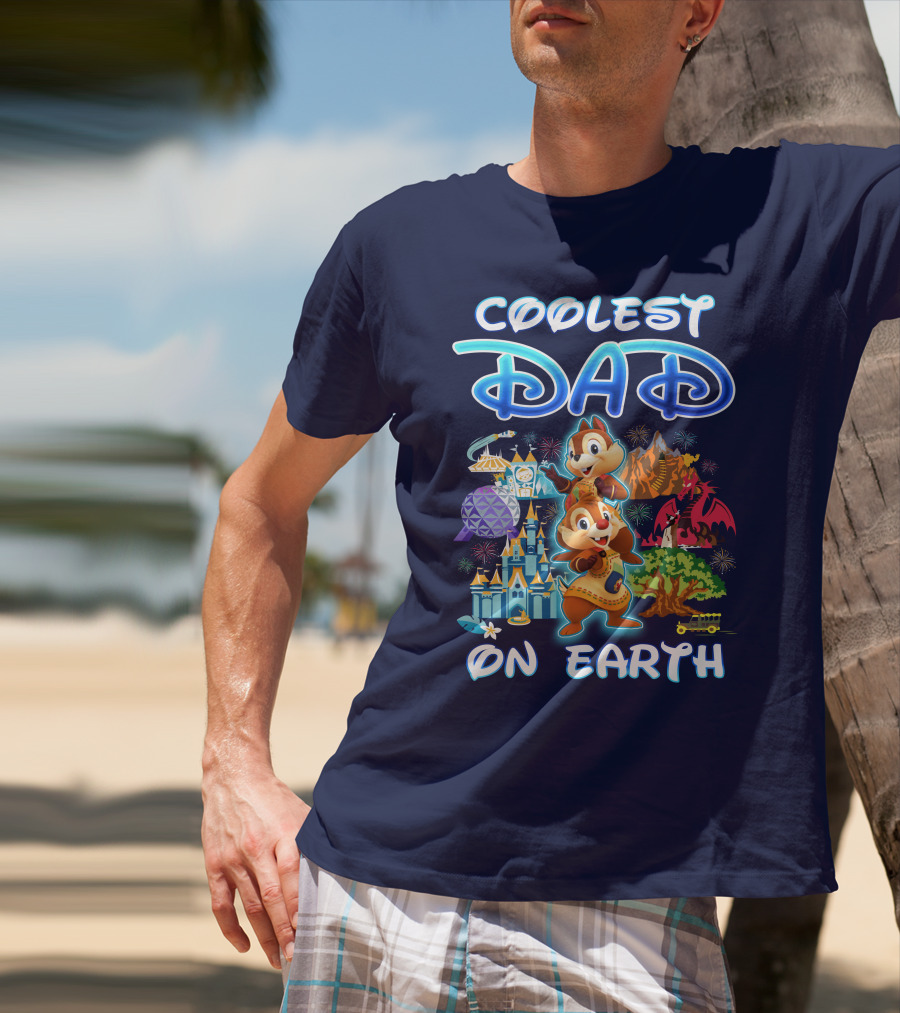 Coolest Dad On Earth Chipmunks Magical Park Adventure T-Shirt