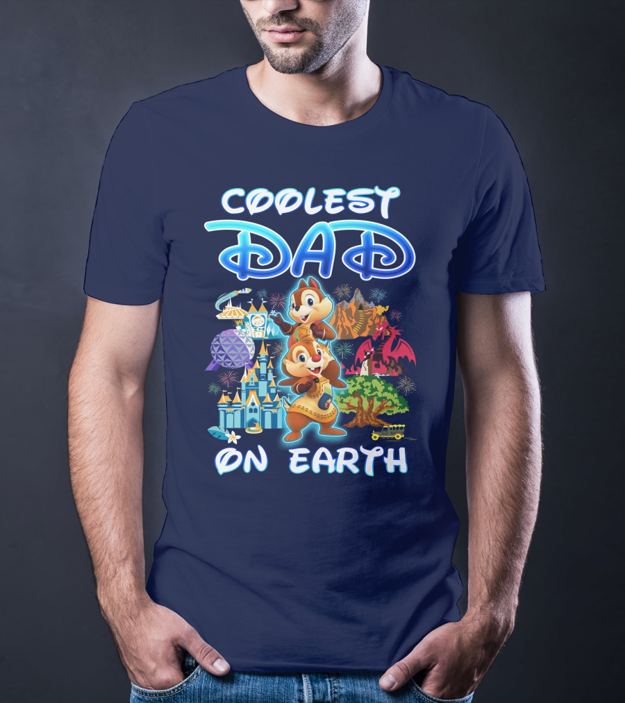 Coolest Dad On Earth Chipmunks Magical Park Adventure T-Shirt