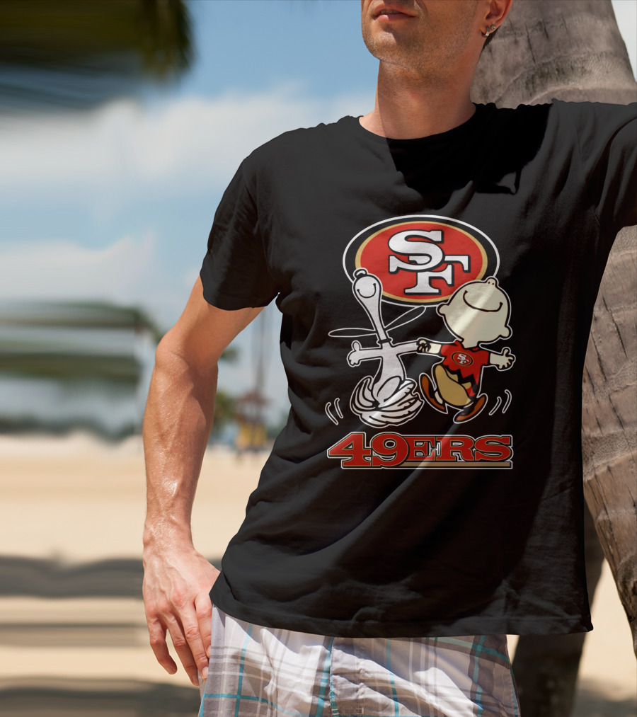 SF 49ers Snoopy And Charlie 49ers T-Shirt