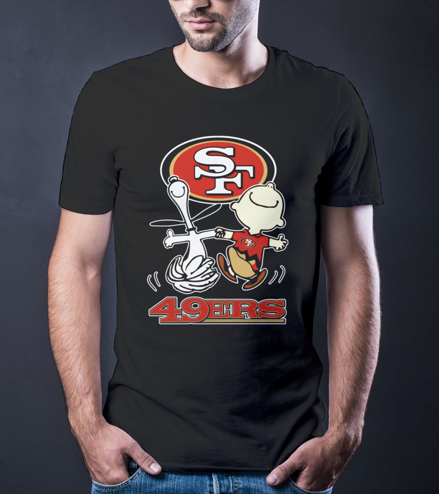 SF 49ers Snoopy And Charlie 49ers T-Shirt