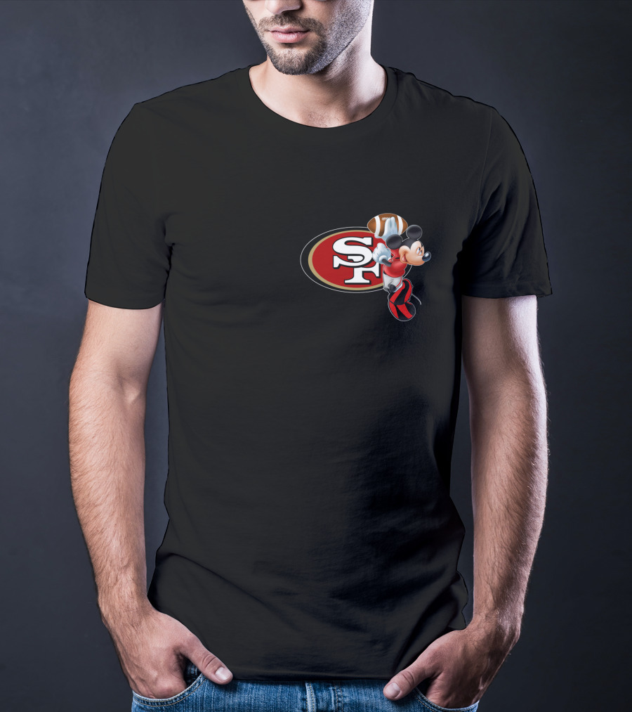 SF 49ers Mickey Mouse Football T-Shirt