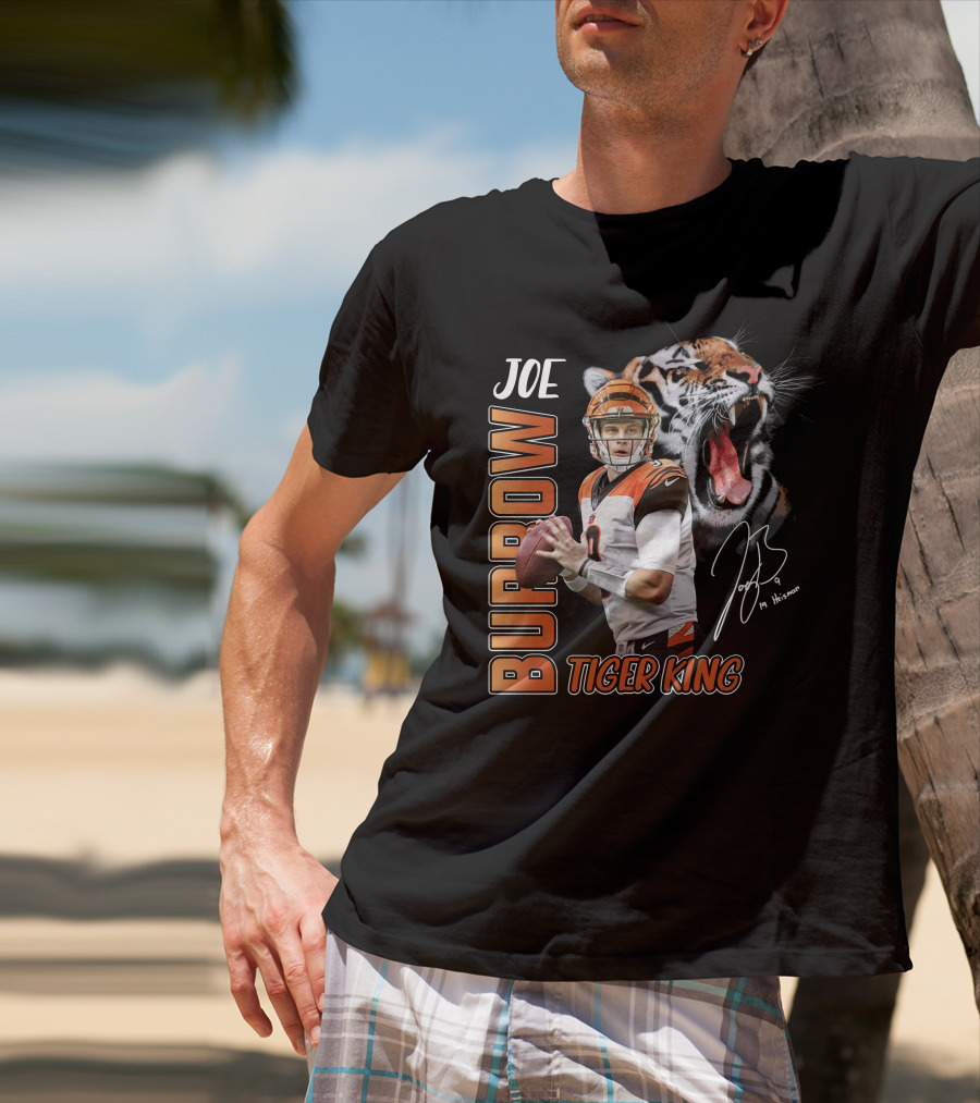 Joe Burrow Tiger King Cincinnati Bengals Football T-Shirt
