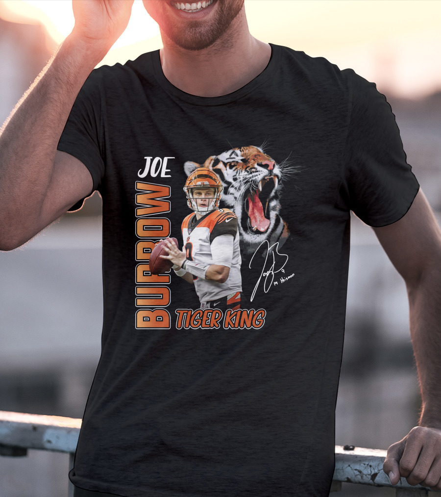 Joe Burrow Tiger King Cincinnati Bengals Football T-Shirt