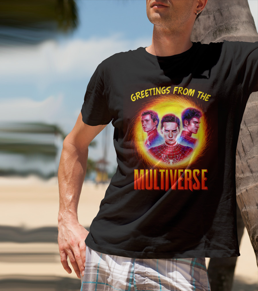 Greetings From The Multiverse Spider-man No Way Home Iconic Trio T-Shirt