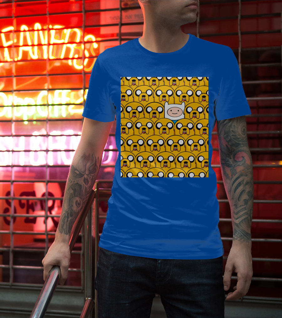 Finnthehuman Surrounded By Jake Faces T-Shirt