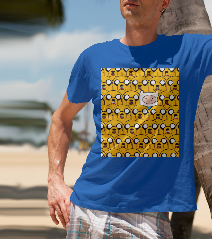 Finnthehuman Surrounded By Jake Faces T-Shirt