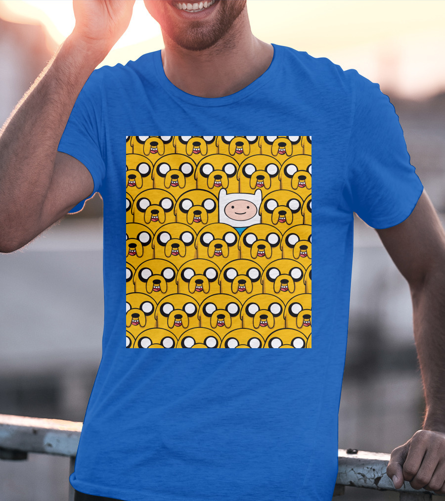 Finnthehuman Surrounded By Jake Faces T-Shirt