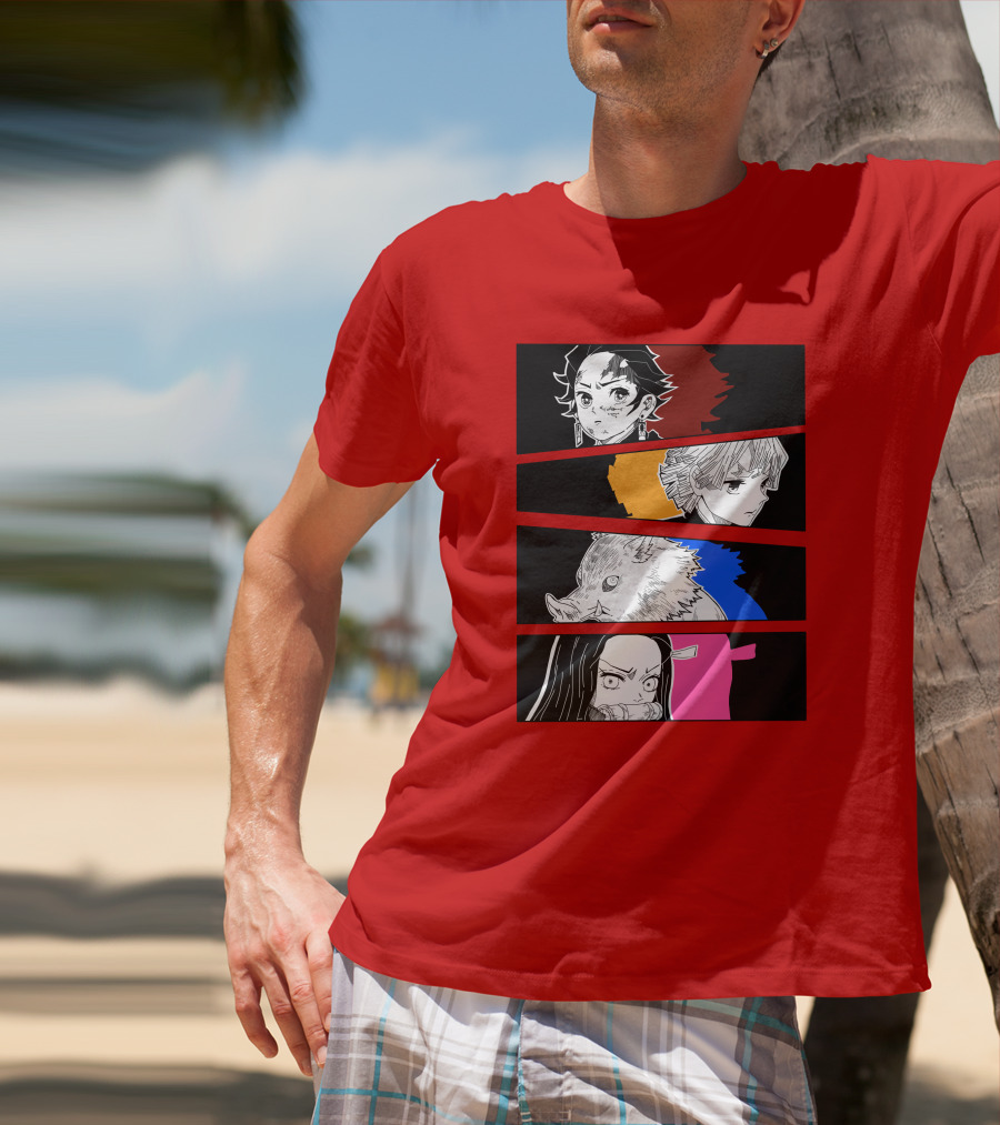 Demon Slayer Heroes Manga Style Characters T-Shirt