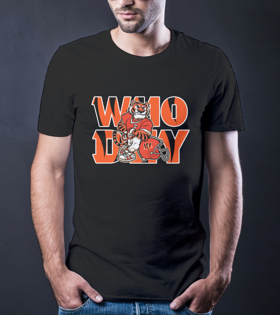WHO DEY Tiger Football Spirit T-Shirt