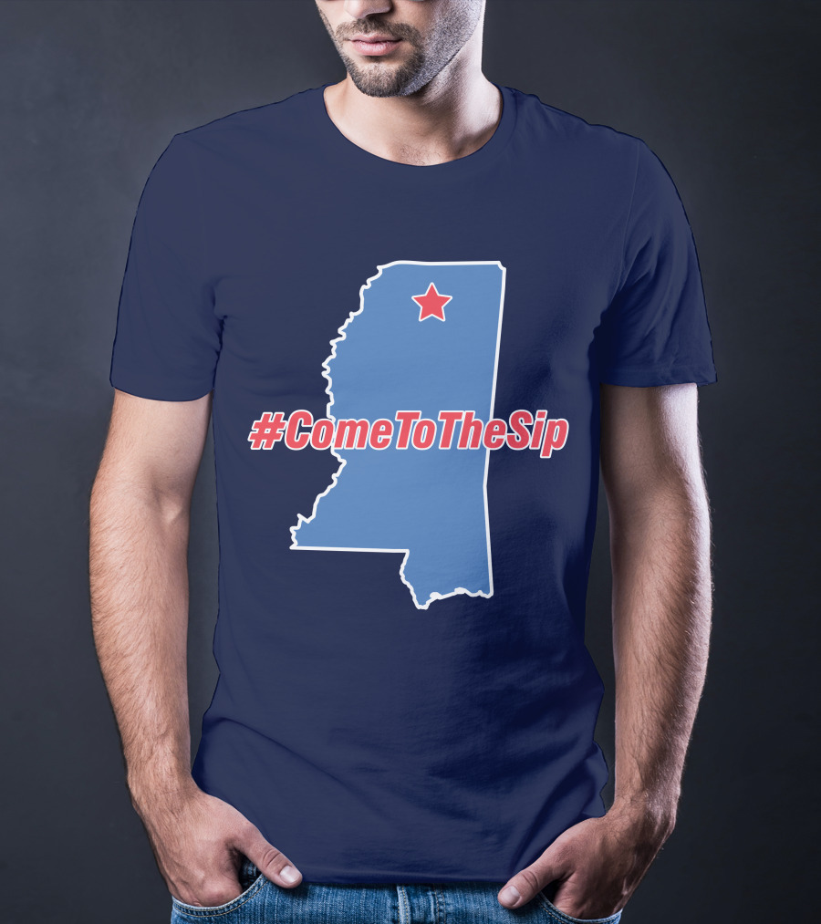 Lane Kiffin Come To The Sip #ComeToTheSip Mississippi Outline With Star T-Shirt