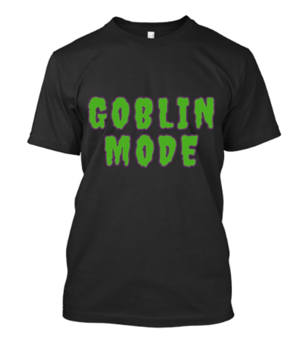 GOBLIN MODE Green Drip Text T-Shirt