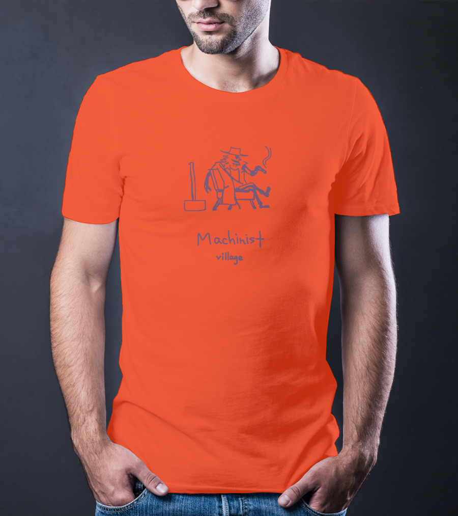 Machinist Village Smoking Figure With Hammer T-Shirt