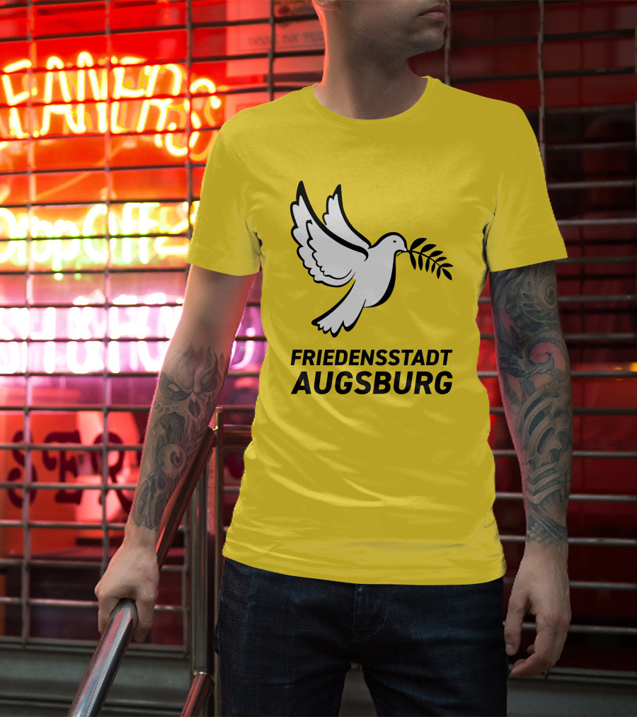 Friedensstadt Augsburg Peace Dove With Olive Branch T-Shirt