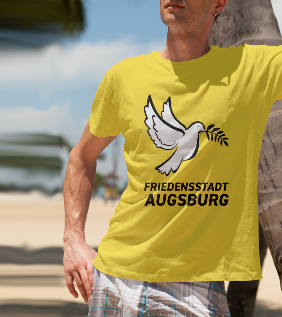 Friedensstadt Augsburg Peace Dove With Olive Branch T-Shirt