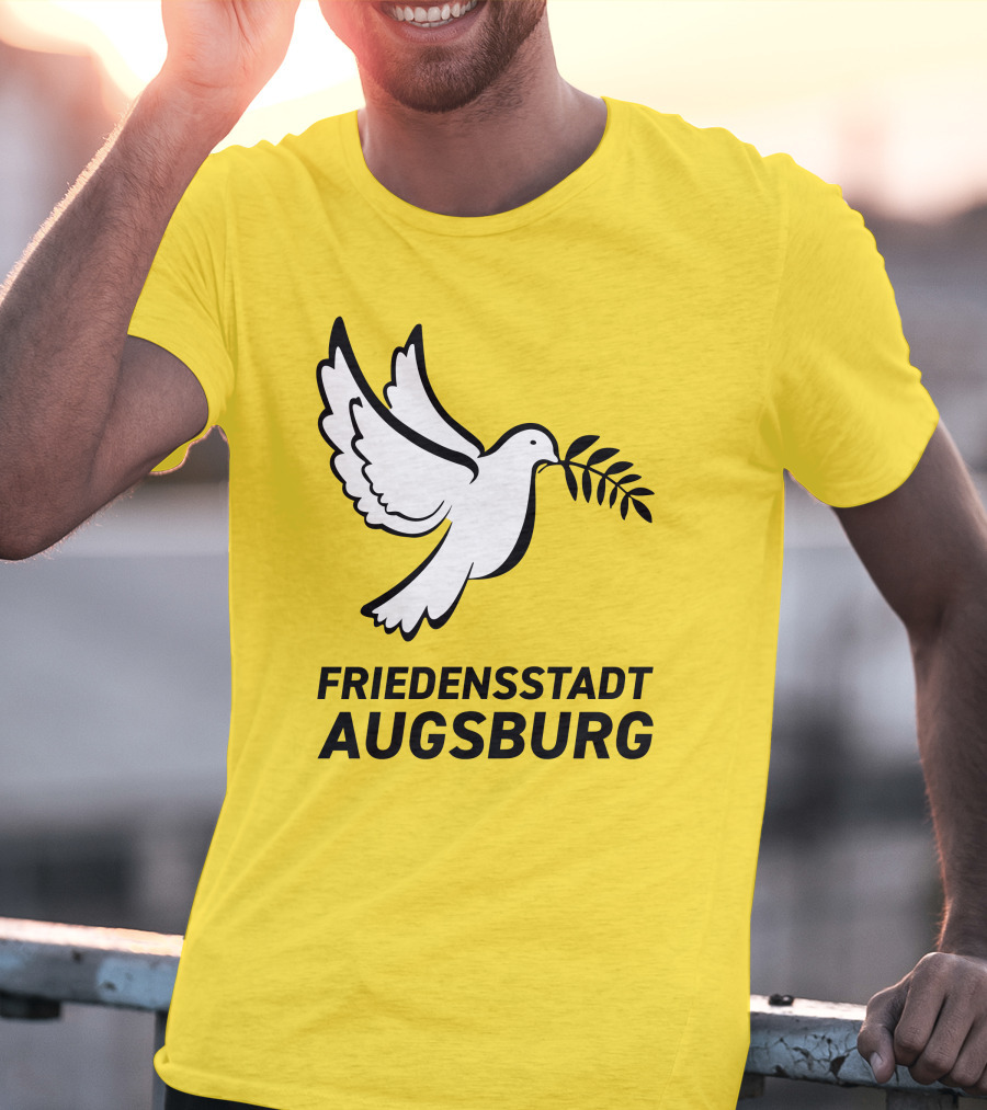 Friedensstadt Augsburg Peace Dove With Olive Branch T-Shirt