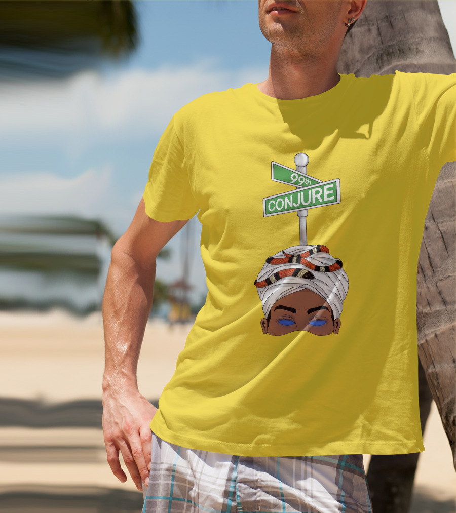 99Th Conjure Street Sign With Snake And Headwrap T-Shirt
