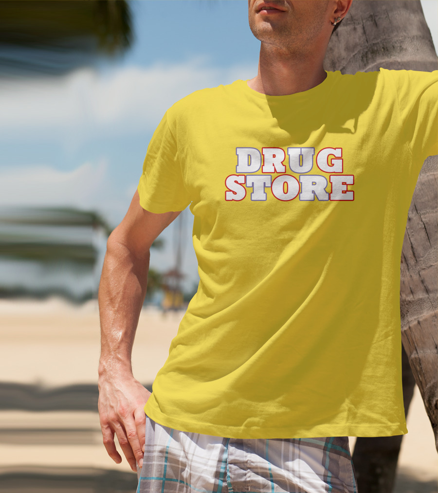 DRUG STORE Bold Retro Text T-Shirt