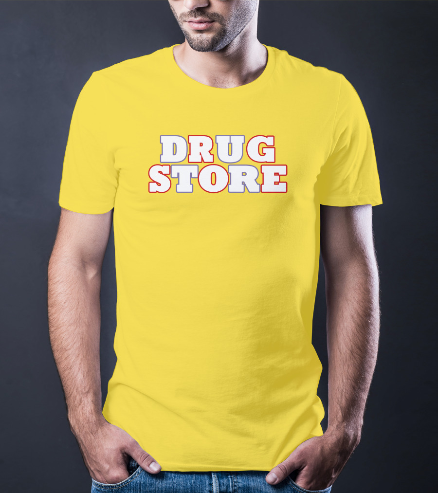 DRUG STORE Bold Retro Text T-Shirt