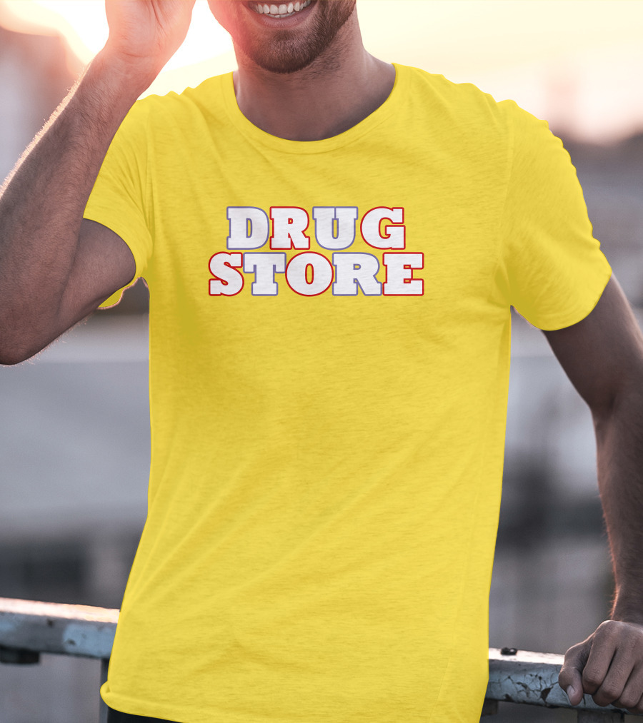 DRUG STORE Bold Retro Text T-Shirt