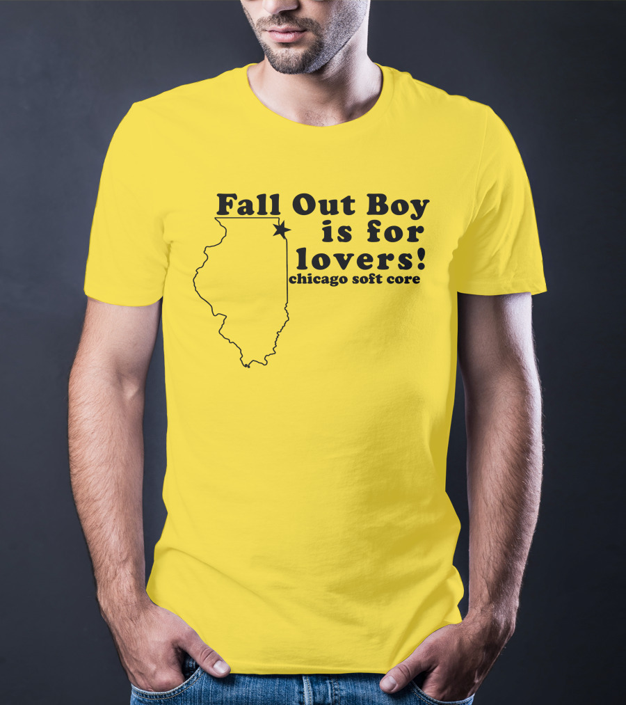 Fall Out Boy Is For Lovers Chicago Soft Core Illinois Map T-Shirt
