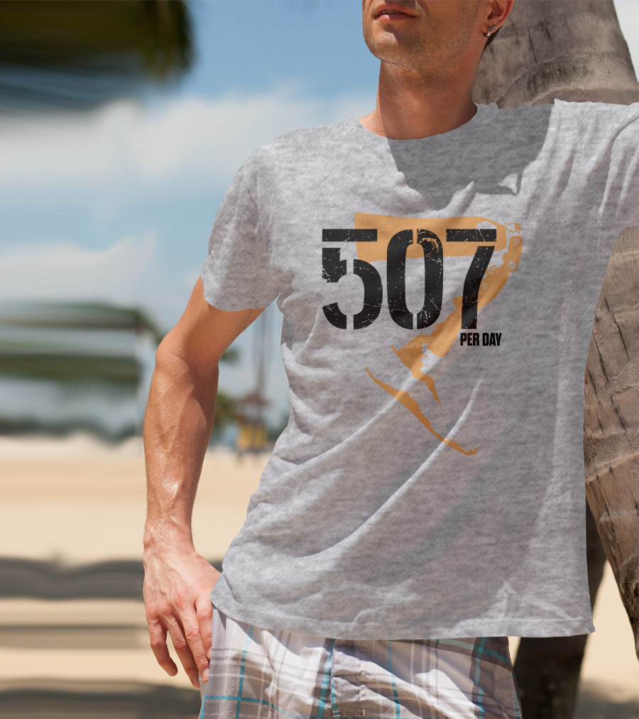 507 Per Day Mackinac Island Map T-Shirt