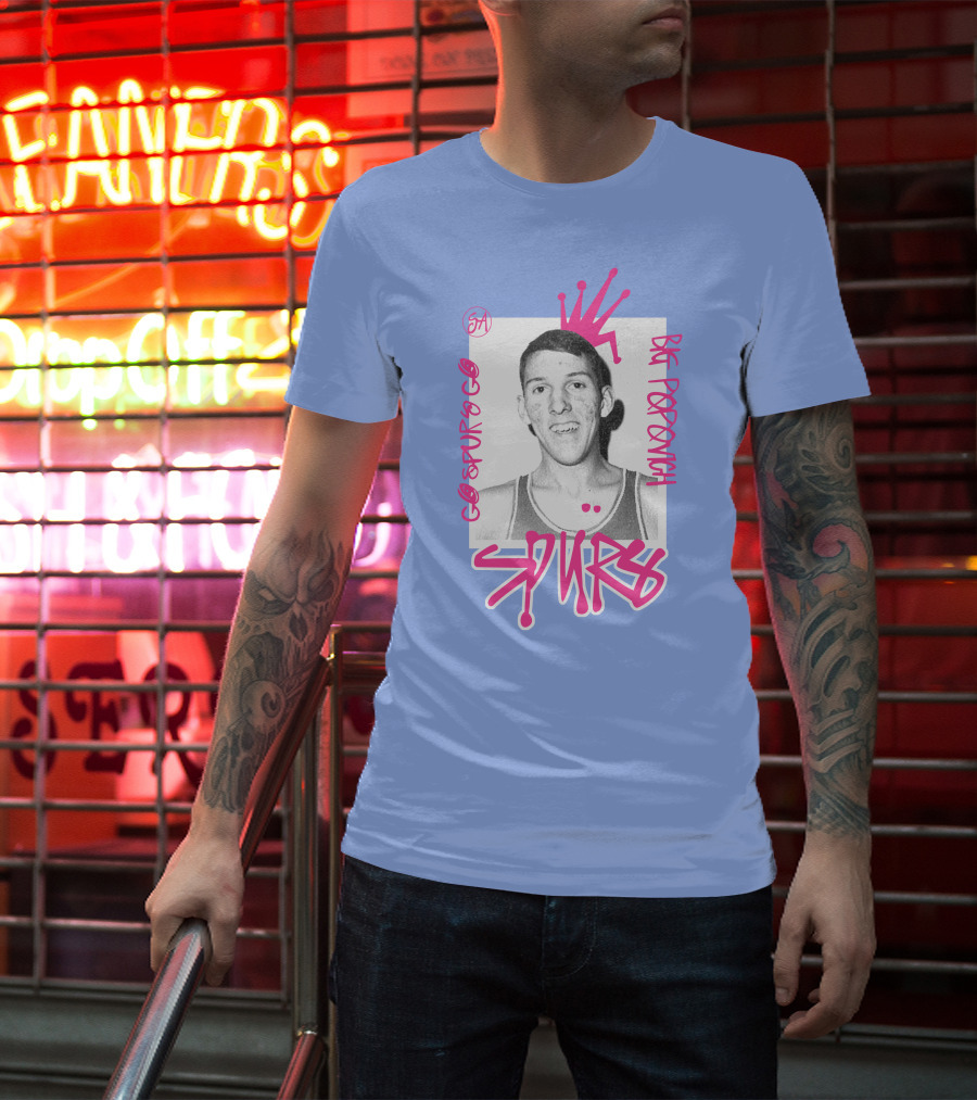Go Spurs Go Big Popovich Spurs SA T-Shirt