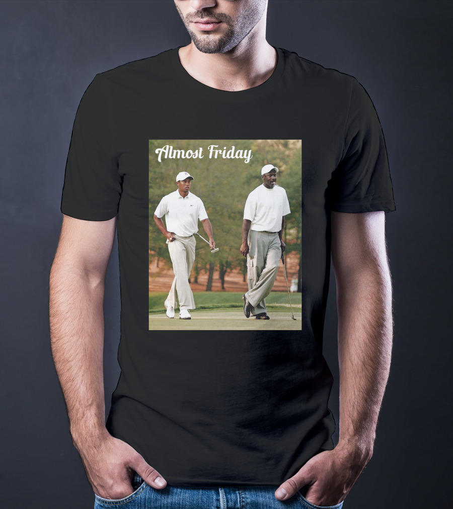 Almost Friday Golf Icons Walking Together T-Shirt
