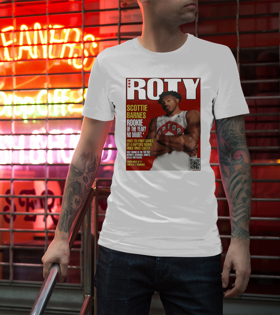 ROTY Scottie Barnes Rookie Of The Year No Doubt Raptors Achievement Highlights T-Shirt