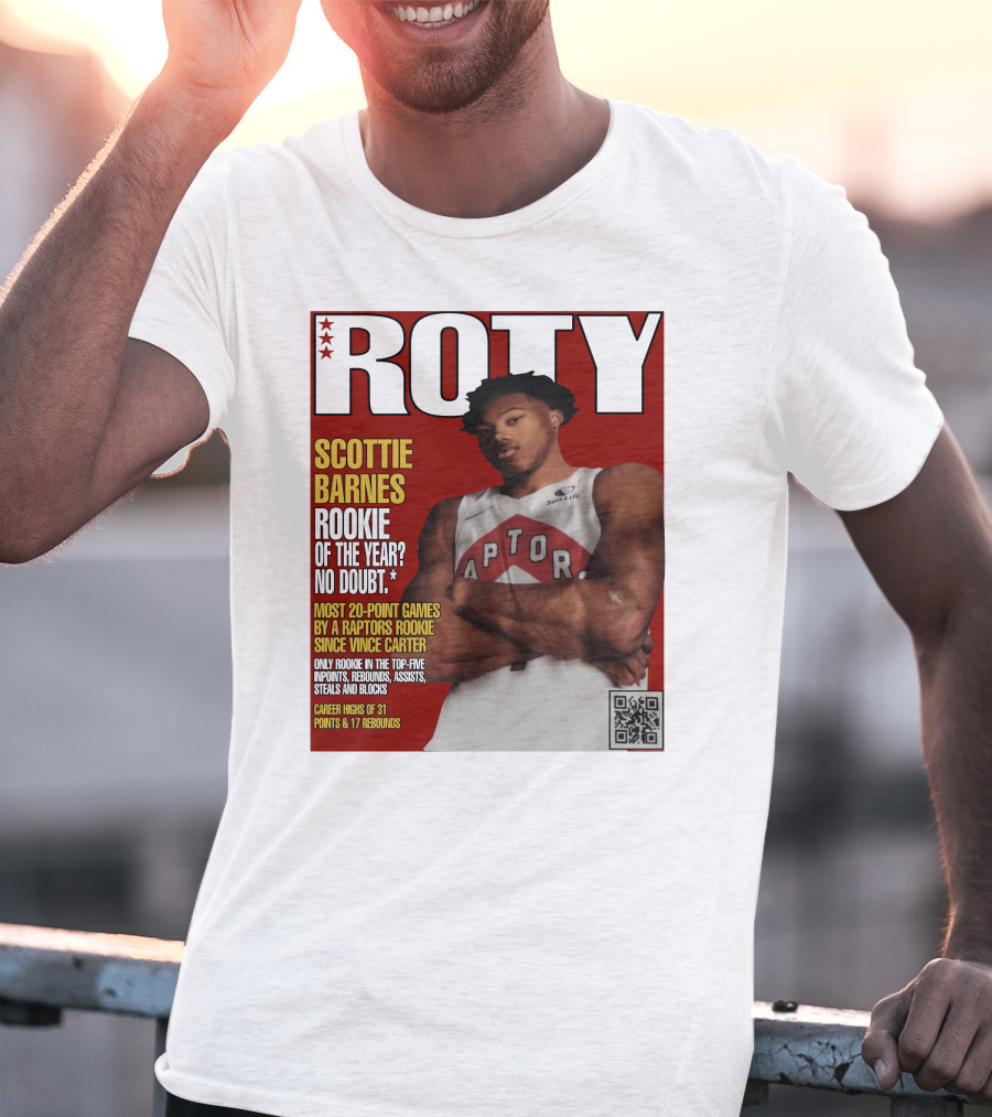 ROTY Scottie Barnes Rookie Of The Year No Doubt Raptors Achievement Highlights T-Shirt