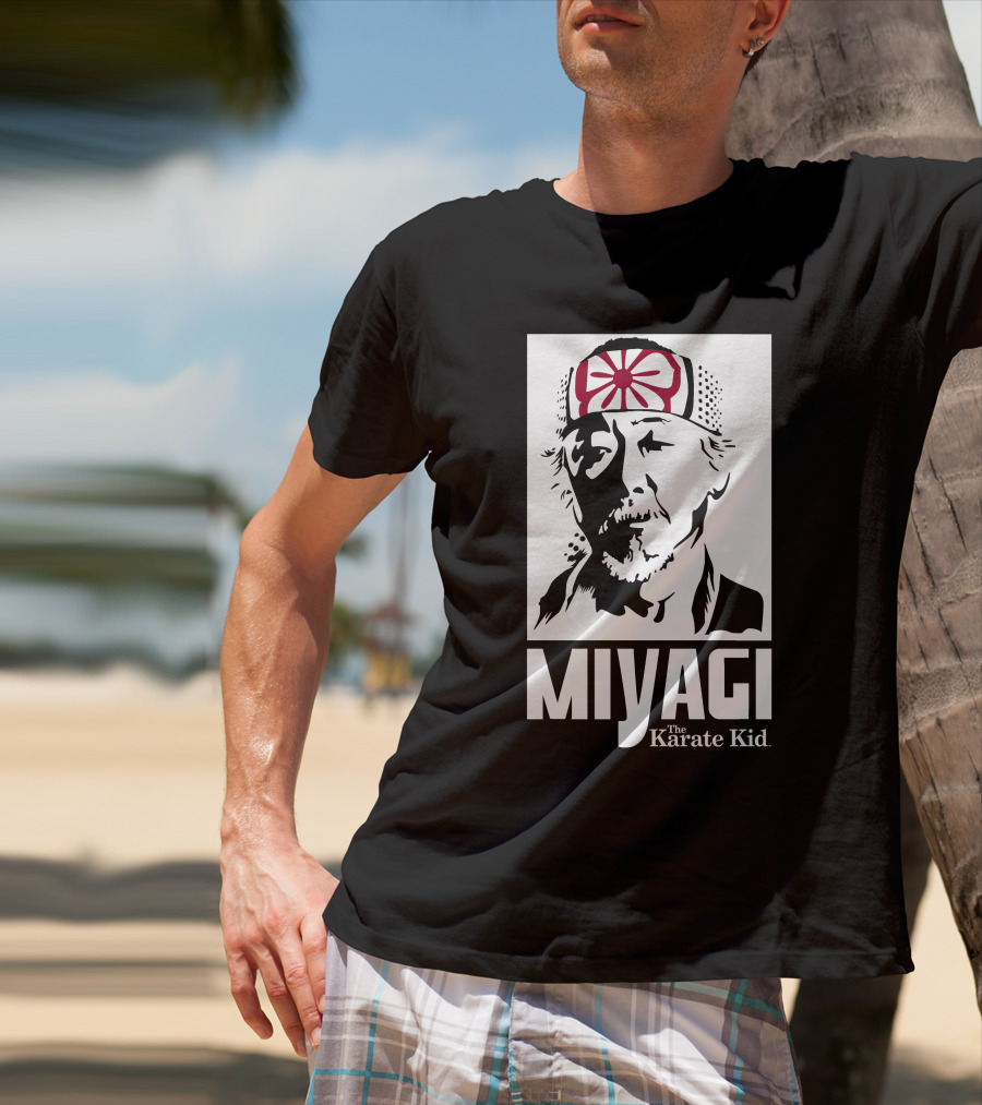 Miyagi The Karate Kid Headband Stencil T-Shirt