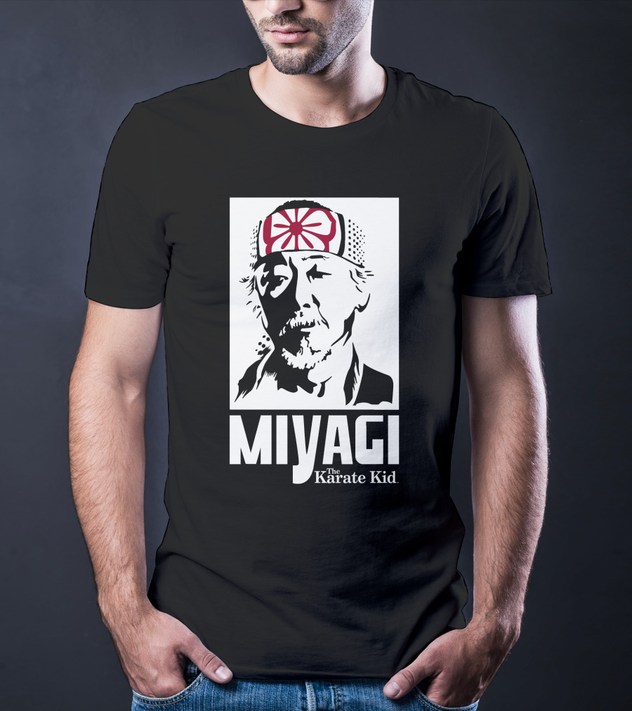 Miyagi The Karate Kid Headband Stencil T-Shirt
