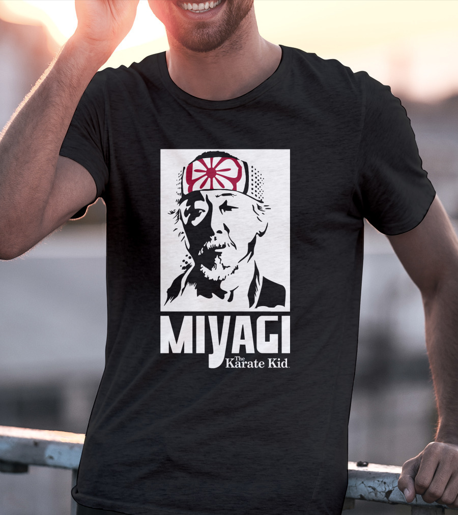 Miyagi The Karate Kid Headband Stencil T-Shirt